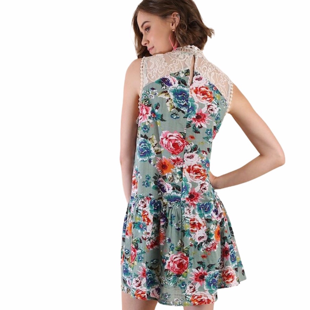 SALE NWT Umgee Boutique Floral Dress S M L - Picture 3 of 6